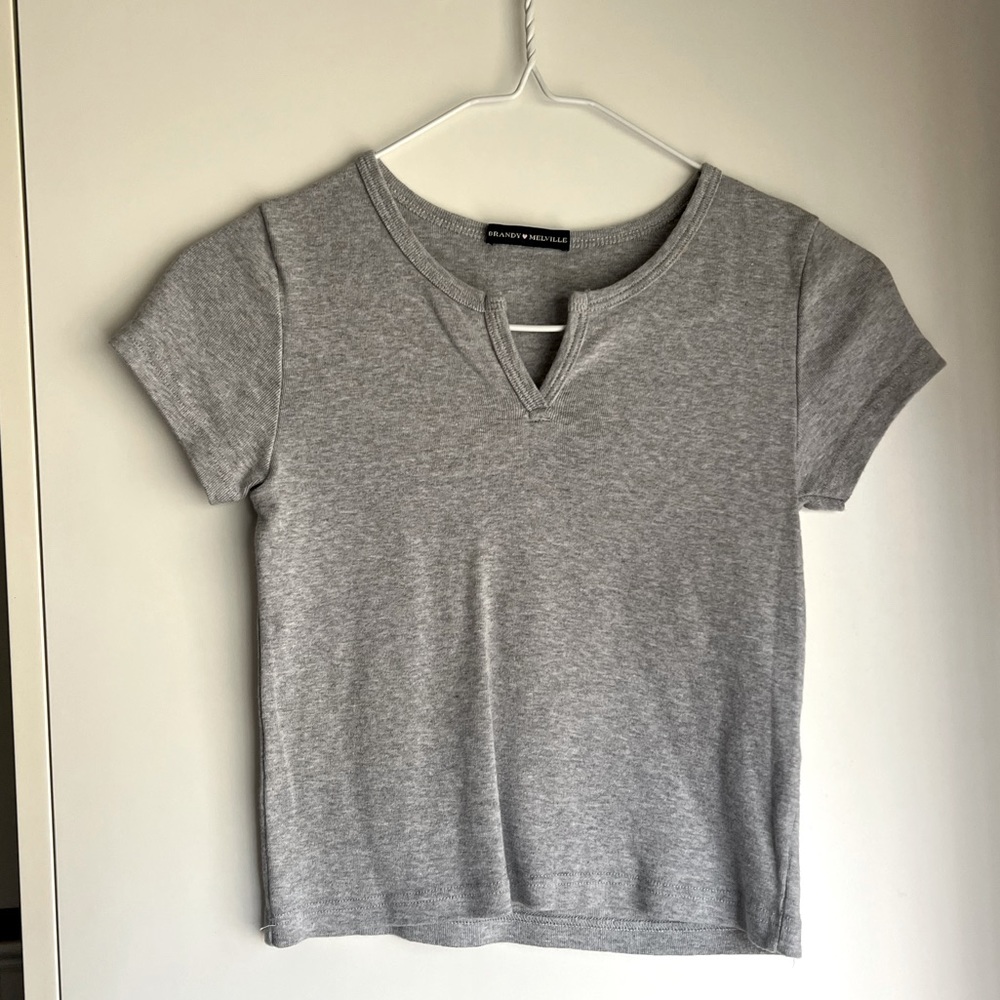 Brandy Melville Gray Crop Top